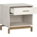 Valencia 24 X 23.5 inch Taupe / Brass Night Stand